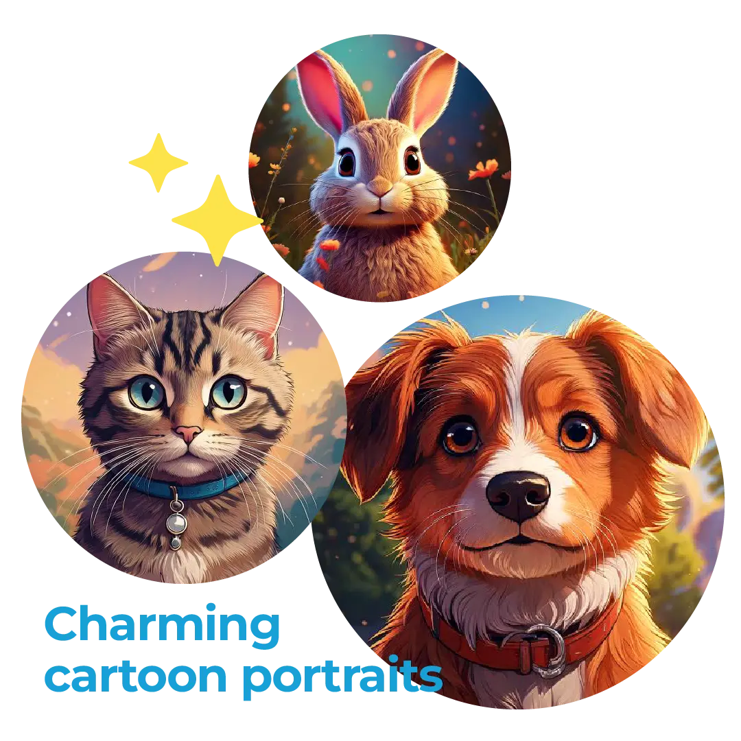 cartoonized pet portraits